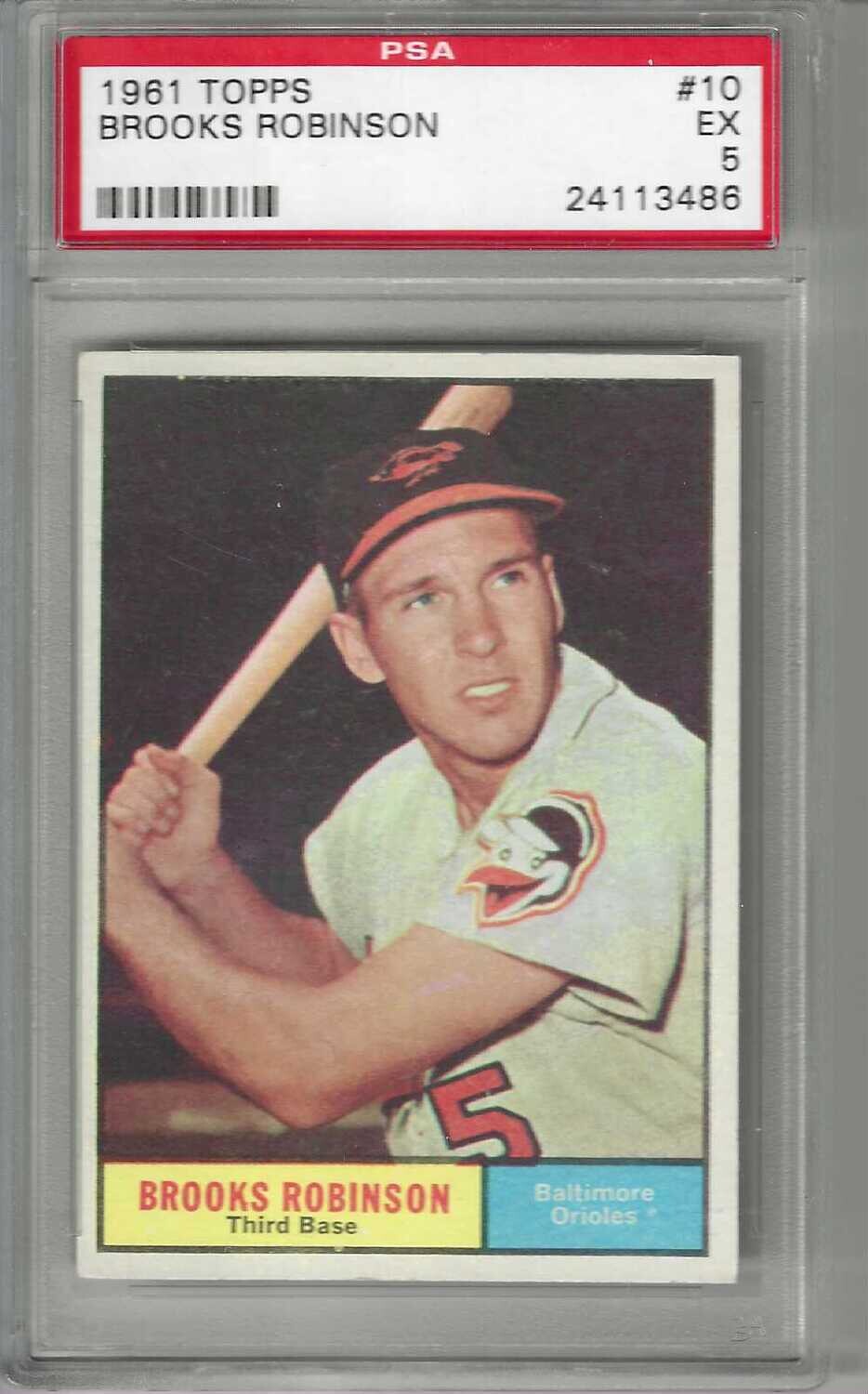 1961 Topps #10 Brooks Robinson PSA 5