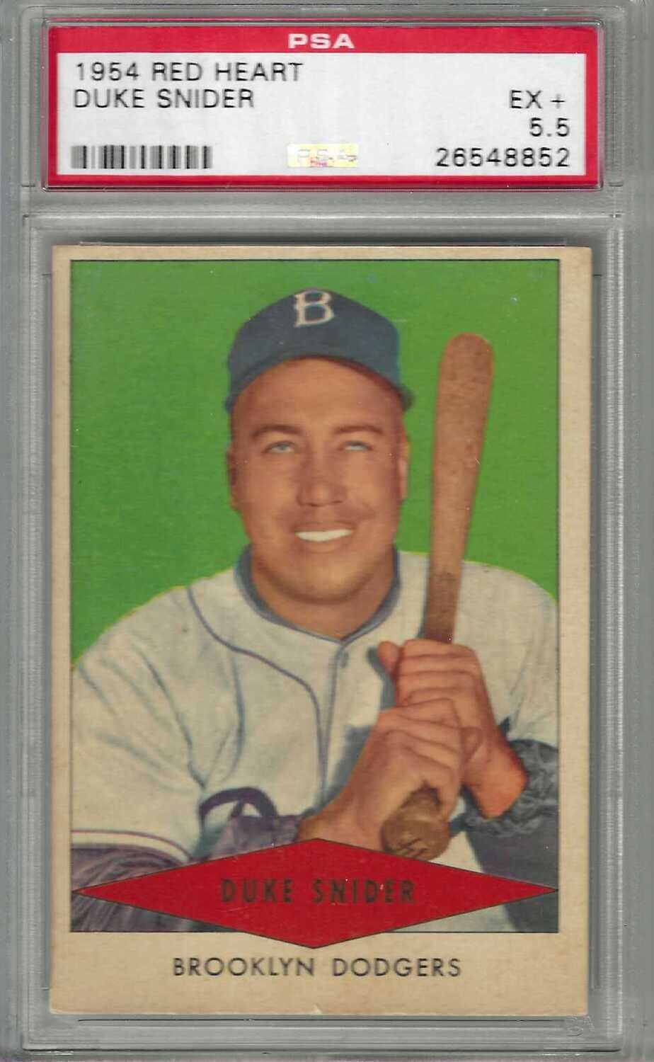 1954 Red Heart Duke Snider PSA 5.5