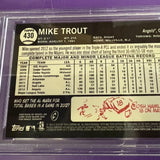 2013 Topps Heritage Venezuelan Variation Mike Trout #430B At Bat PSA 9