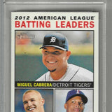2013 Topps Heritage Venezuelan Variation Mike Trout AL Batting Leaders #8 PSA 8