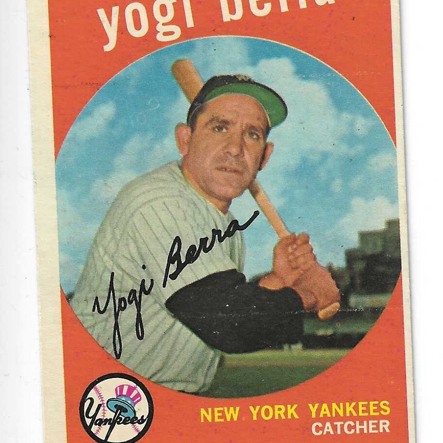 1959 Topps #180 Yogi Berra list $250