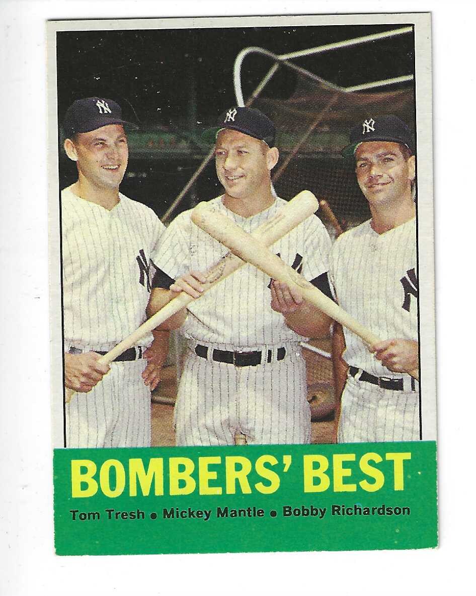 1963 Topps 173 Bombers Best Mantle Ex/Mint+