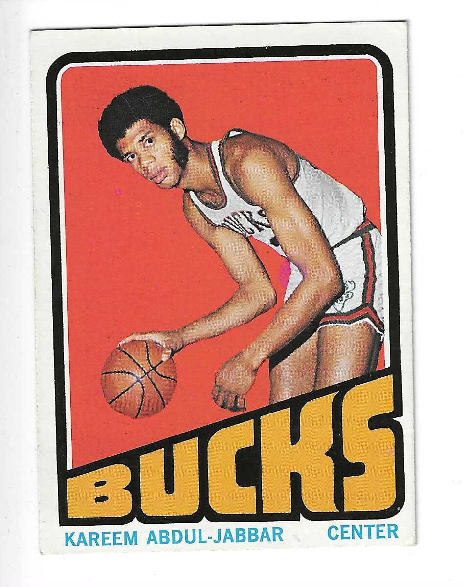 1972 Topps Lew Alcindor list $300