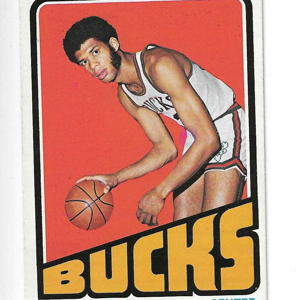 1972 Topps Lew Alcindor list $300