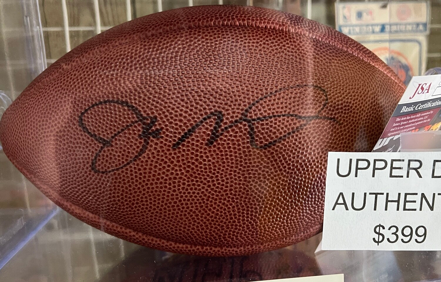 Joe Montana signed Football JSA