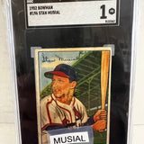 1952 Bowman #196 Stan Musial list $1,000