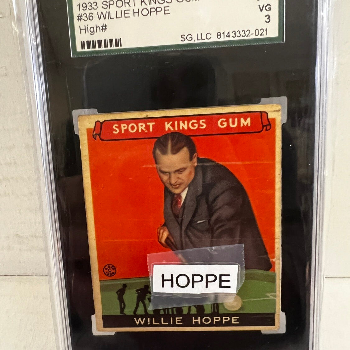 1933 Sport Kings #36 William Hoppe SGC 3