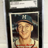 1957 Topps #90 Warren Spahn SGC 5