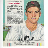 1953 Red Man Tobacco w/ Tabs #AL16 Billy Pierce Ex+