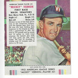 1953 Red Man Tobacco w/ Tabs #AL21 Mickey Vernon Ex/Mint