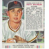 1953 Red Man Tobacco w/ Tabs #NL21 Hoyt Wilhelm Ex/Mint or better