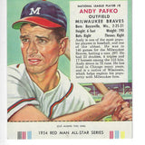 1954 Red Man Tobacco w/ Tabs #NL8 Andy Pafko Ex/Mint or better