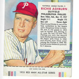1955 Red Man w/ Tabs #NL1 Richie Ashburn VG/Ex