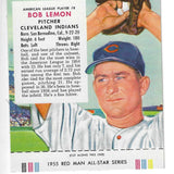 1955 Red Man w/ Tabs #AL8 Bob Lemon Ex/Mint or better