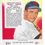 1955 Red Man w/ Tabs #AL12 Mickey Vernon Ex/Mint or better