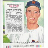 1955 Red Man w/ Tabs #AL2 Jim Busby Ex/Mint or better
