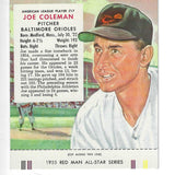 1955 Red Man w/ Tabs #AL17 Joe Coleman Ex/Mint or better