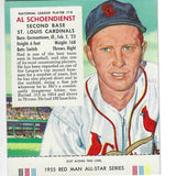 1955 Red Man w/ Tabs #NL18 Red Schoendienst Ex/Mint +