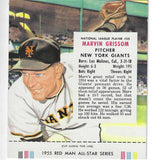 1955 Red Man w/ Tabs #NL25 Marv Grissom Ex/Mint or better