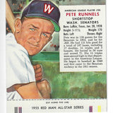 1955 Red Man w/ Tabs #AL20 Pete Runnels Ex/Mint