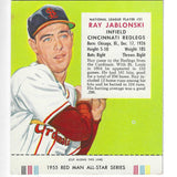 1955 Red Man w/ Tabs #NL21 Ray Jablonski Ex/Mint