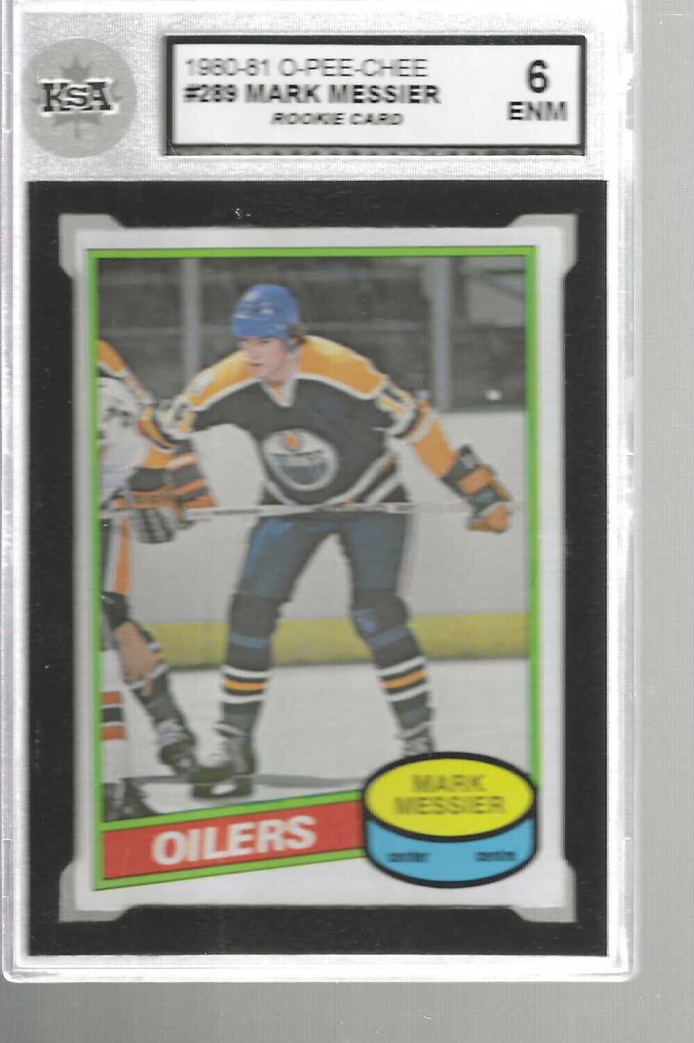1980/81 Opeechee #289 Mark Messier rookie KSA graded 6