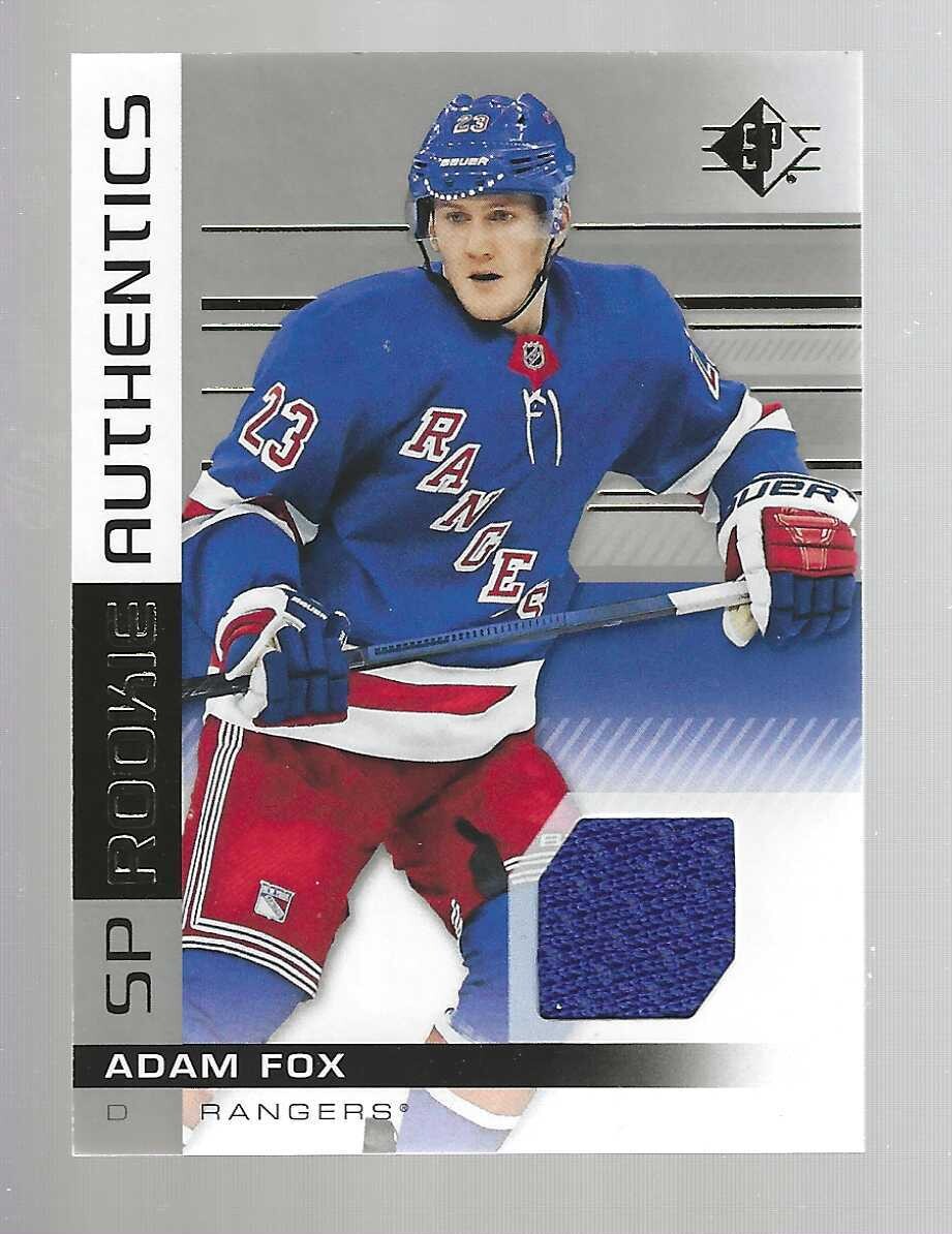 2019 Upper Deck SP Rookie Authentics Adam Fox rookie Jerseycard