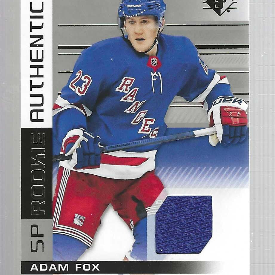 2019 Upper Deck SP Rookie Authentics Adam Fox rookie Jerseycard