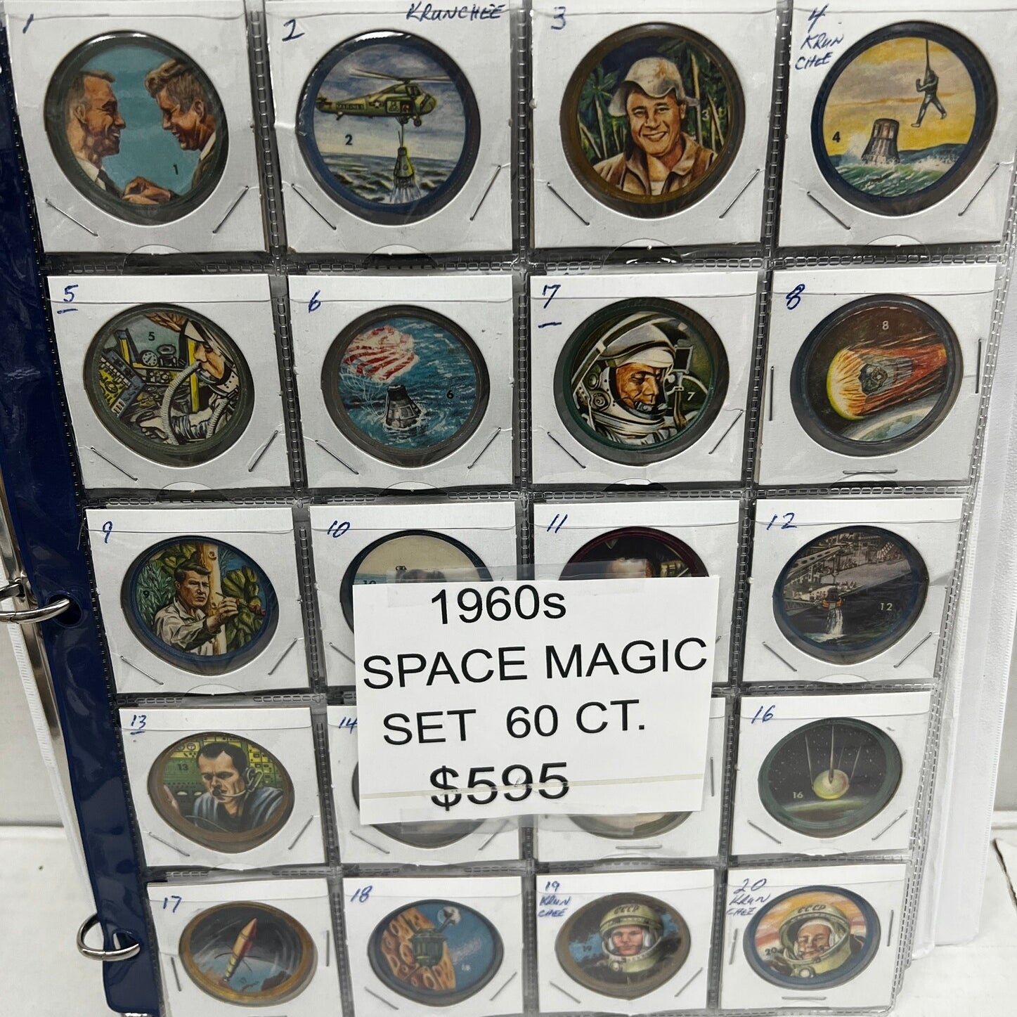 1960s Space Magic Complete 60 coin set Nr Mint