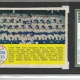 1958 Topps #246 Yankees Team Card SGC 8