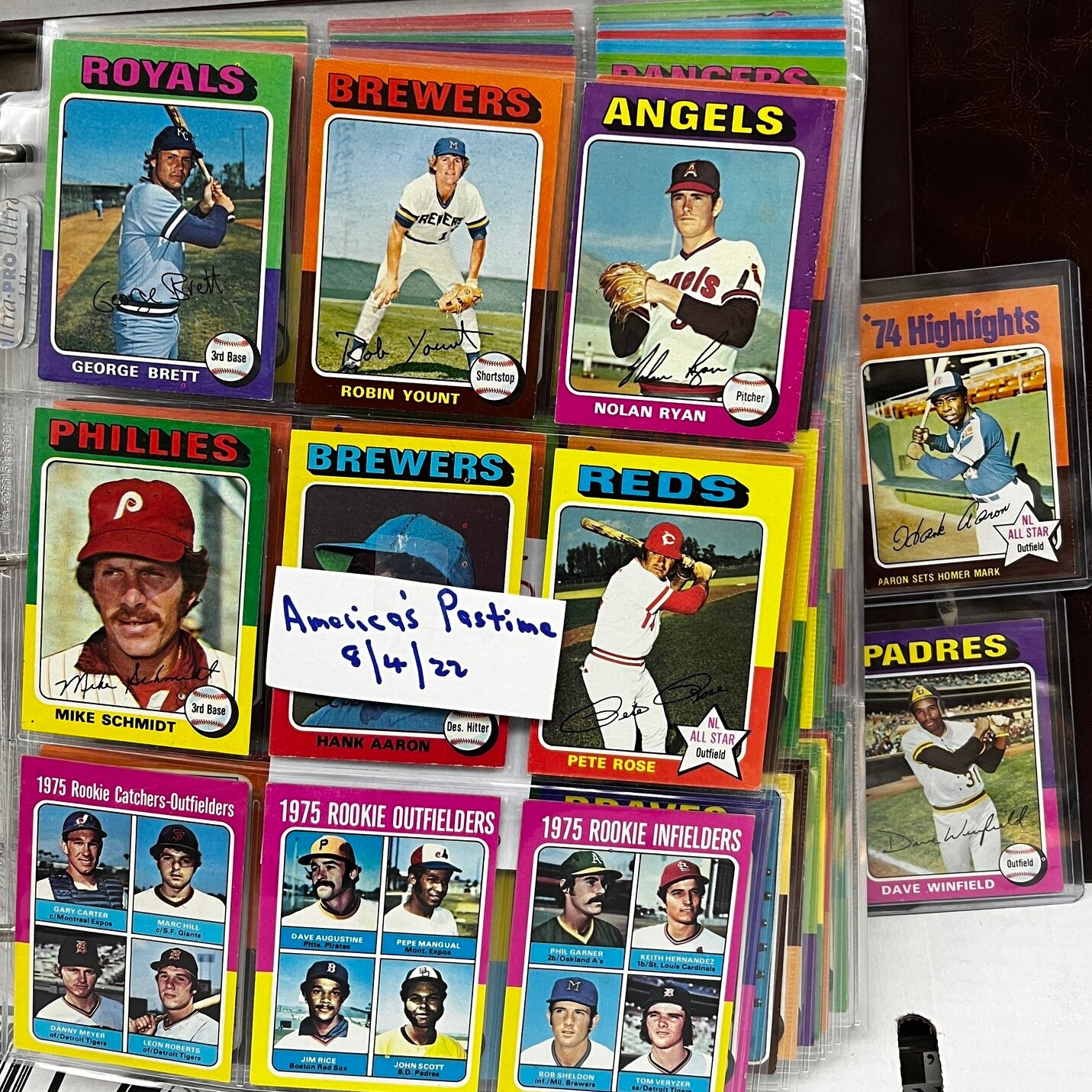 1975 Topps Baseball Complete Set Ex to Ex/Mint