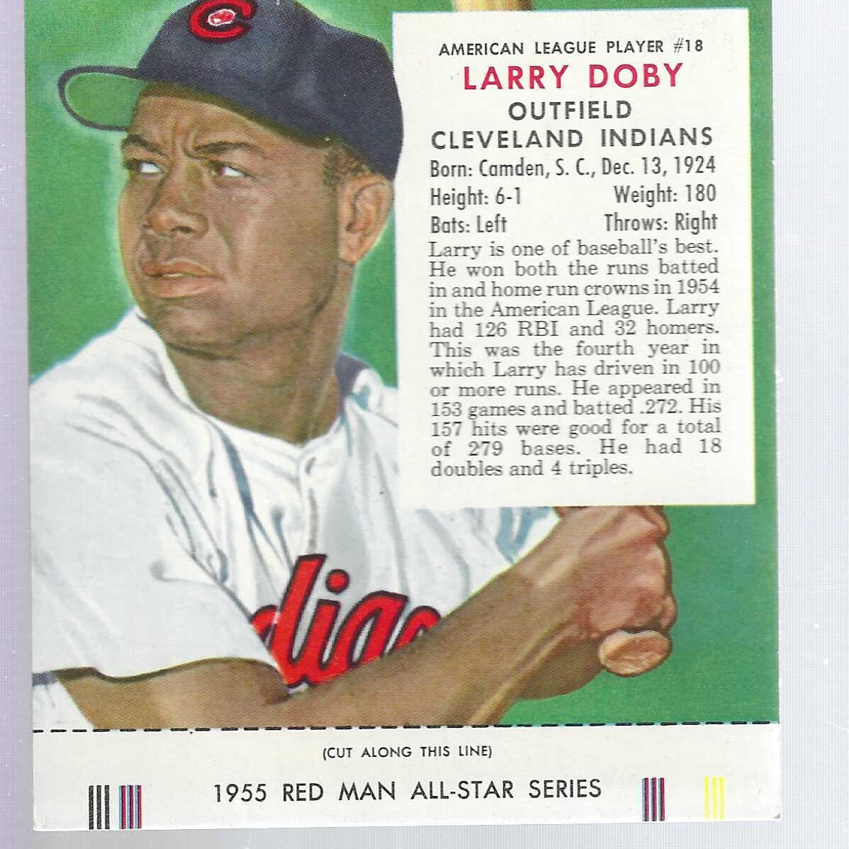 1955 Red Man Tobacco #18 NL Larry Doby Nr Mint