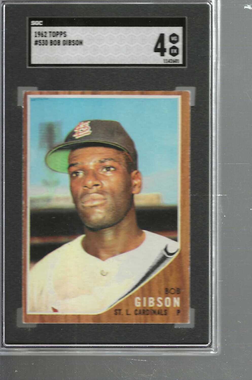 1962 Topps #530 Bob Gibson SGC 4
