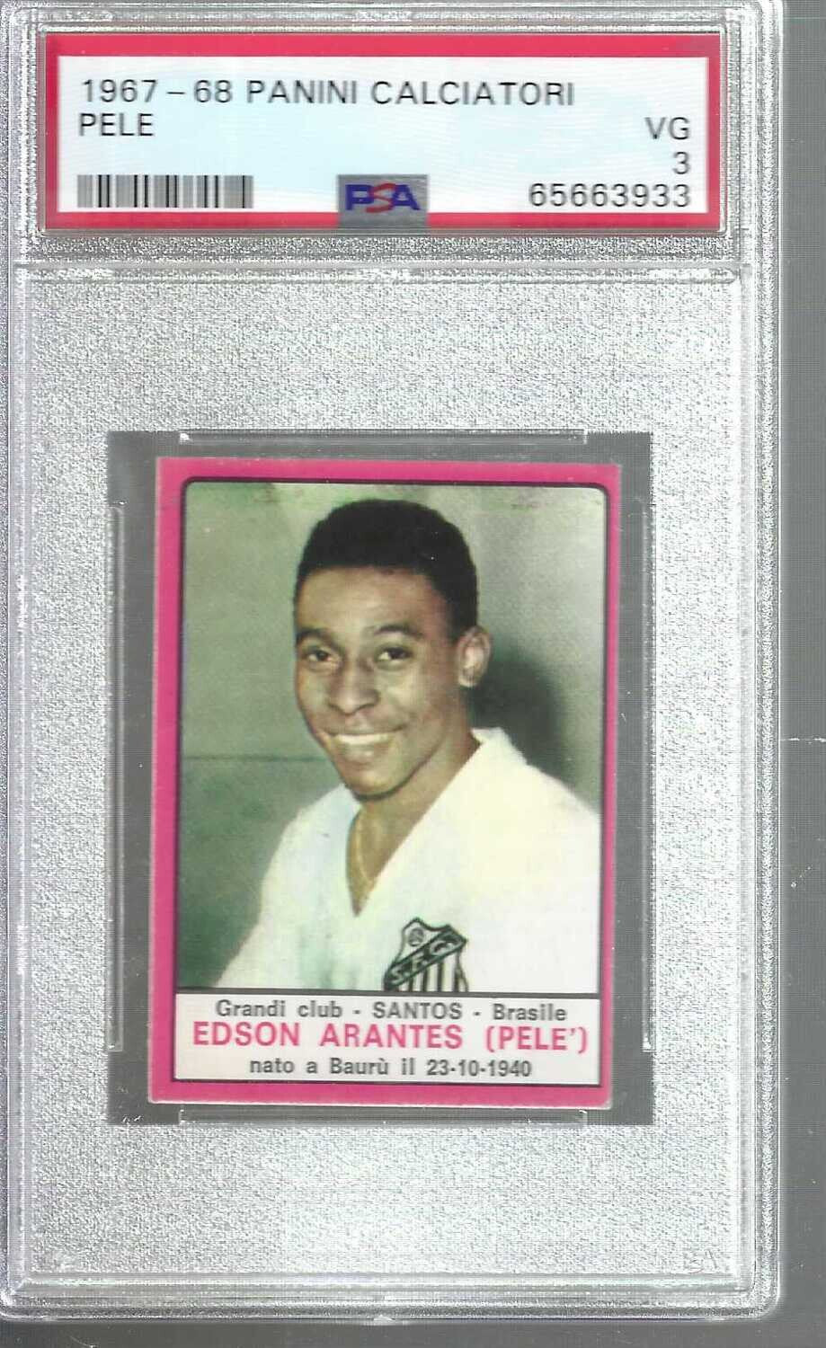 1967-68 Panini Calciatori PELE PSA 3