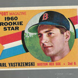 1960 Topps #148 Carl Yastrzemski rookie list $800