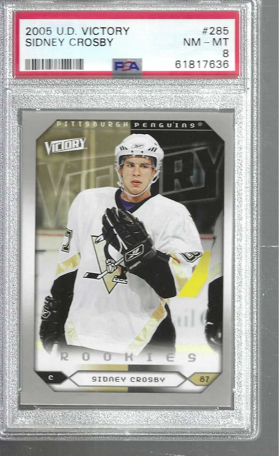 2005/06 Upper Deck Victory #285 Sidney Crosby Rookie PSA 8