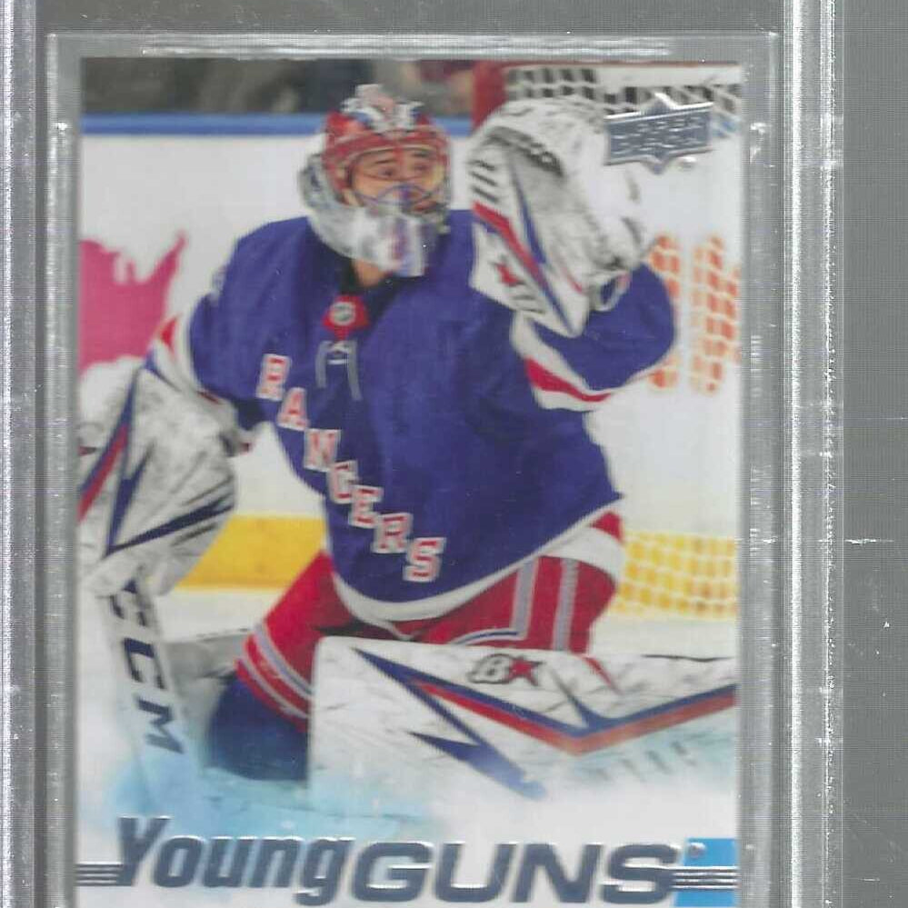 2019/20 Upper Deck #528 Igor Shesterkin Young Guns Rookie Beckett Graded 9