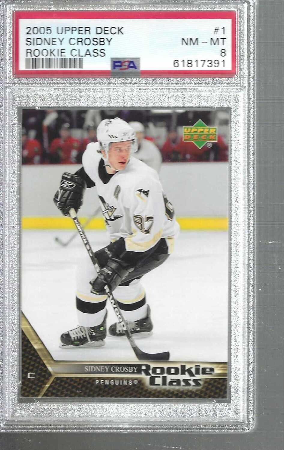 2005/06 Upper Deck #1 Sidney Crosby Rookie Class PSA 8