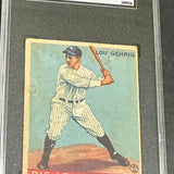 1933 Goudey #92 Lou Gehrig SGC1 Nicer!