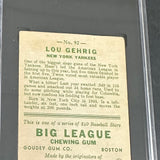 1933 Goudey #92 Lou Gehrig SGC1 Nicer!