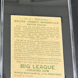 1934 World Wide Gum #4 Rabbitt Maranville SGC 2.5