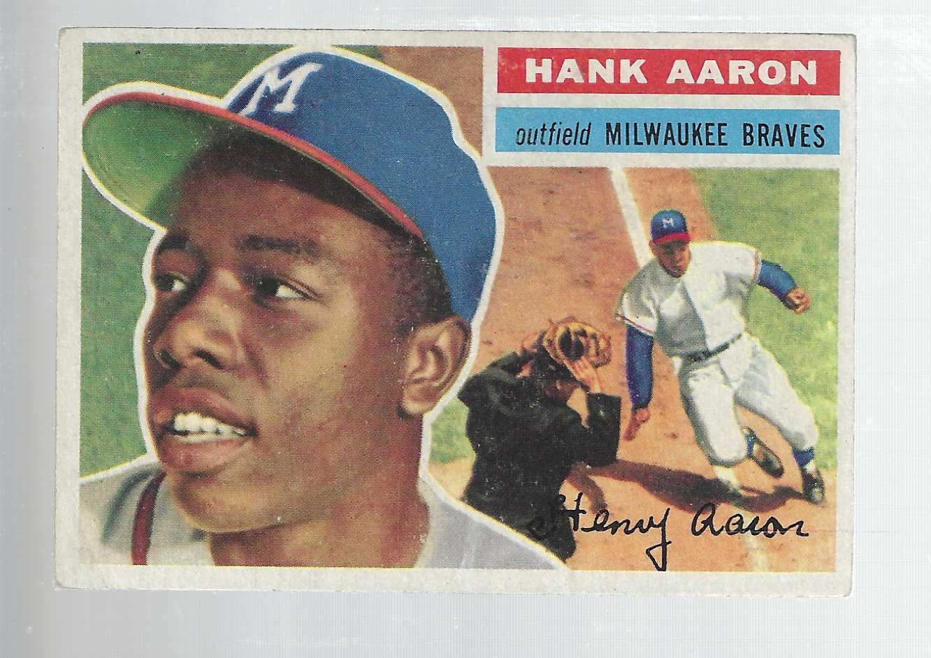 1956 Topps 31 Hank Aaron Ex List $400