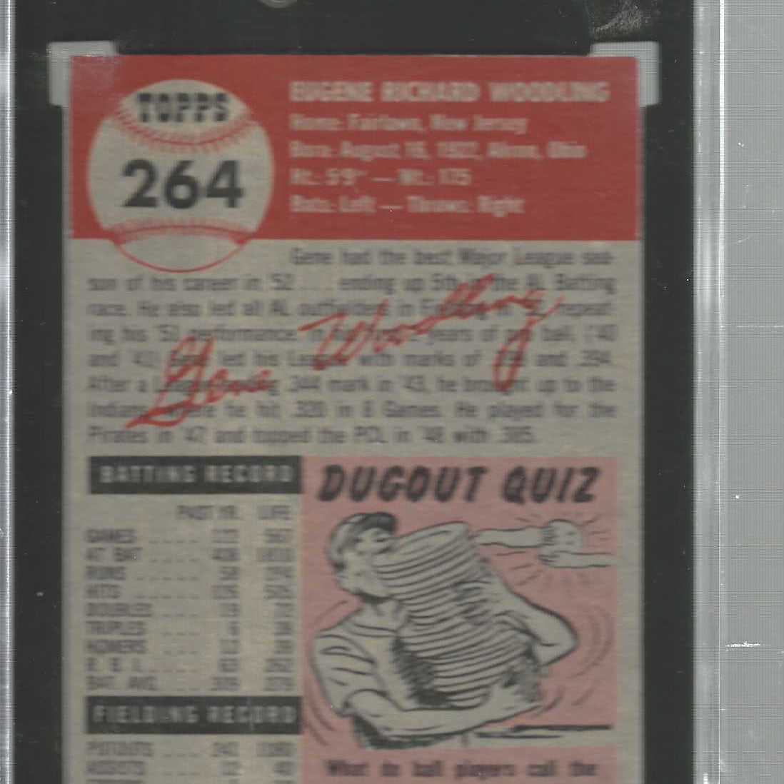 1953 Topps #264 Gene Woodling SGC 8 Centered!