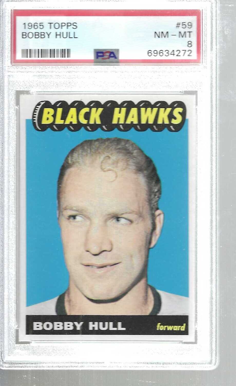 1965/66 Topps #59 Bobby Hull PSA 8