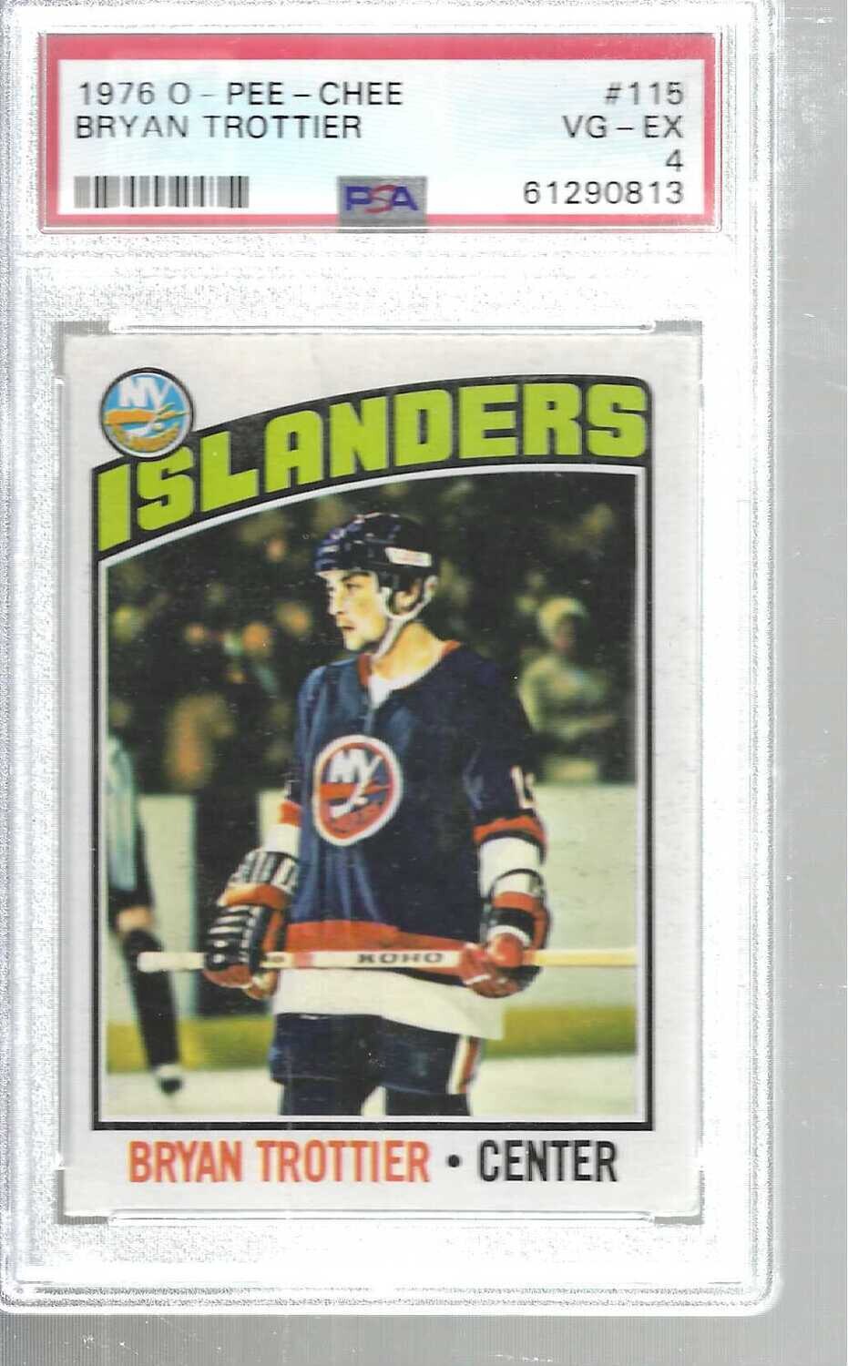 1976/77 Opeechee #115 Bryan Trottier rookie PSA 4