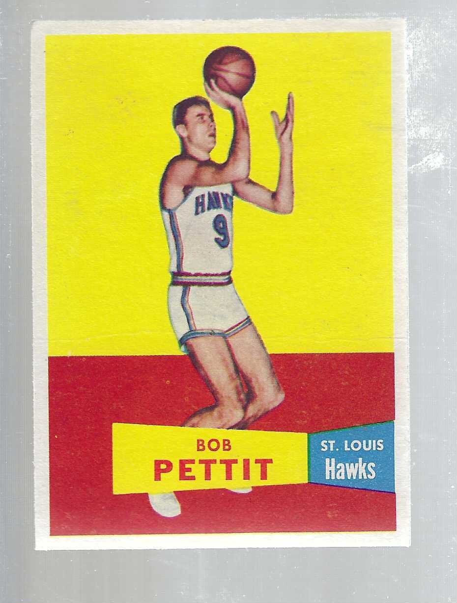 1957 Topps #24 Bob Pettit rookie Nr Mint