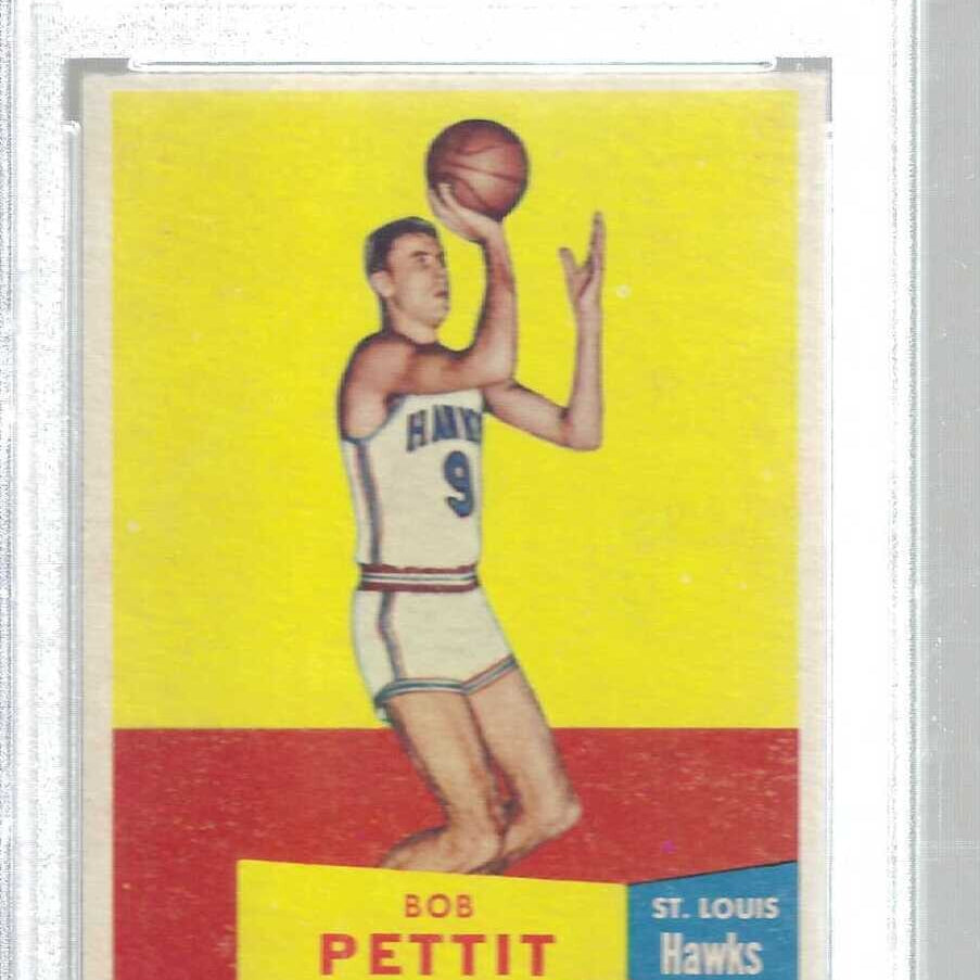 1957 Topps #24 Bob Pettit rookie PSA 4