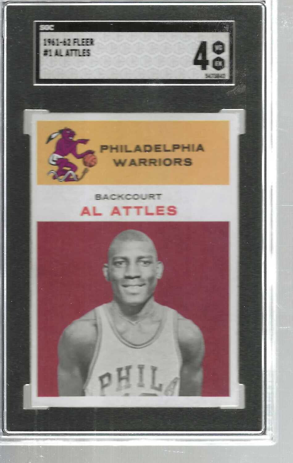 1961 Fleer #1 Al Attles rookie SGC 4