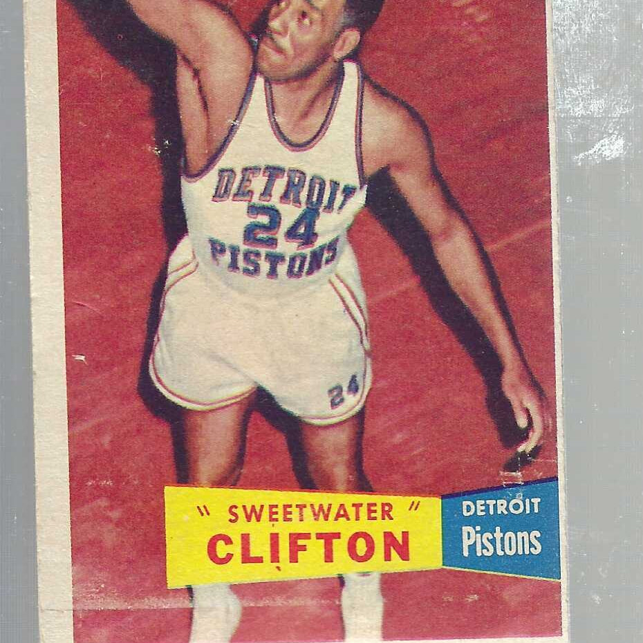 1957 Topps #1 Nat Sweetwater Clifton rookie VG list $300
