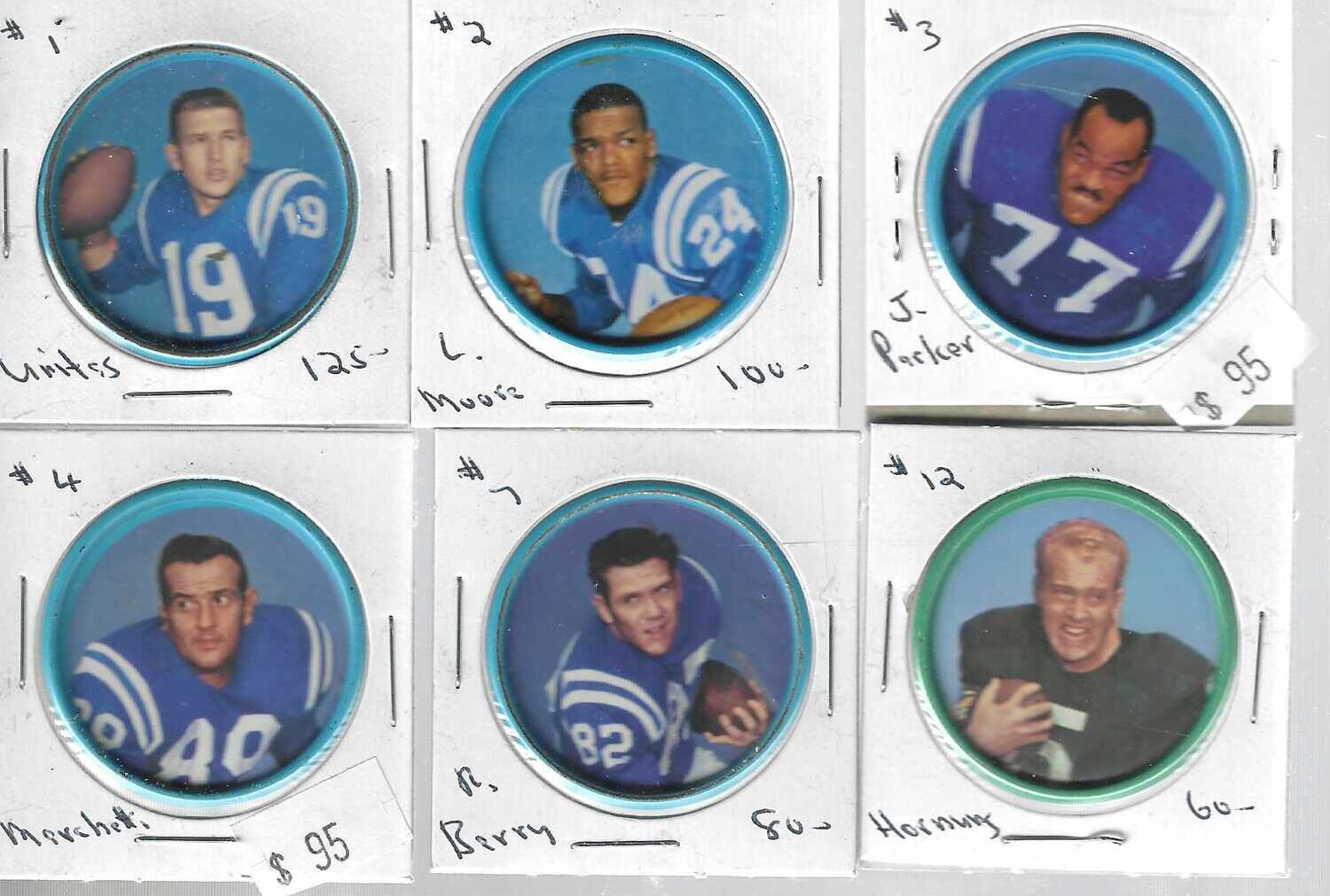 1962 Salada Football Coin #2 Lenny Moore Nr Mint